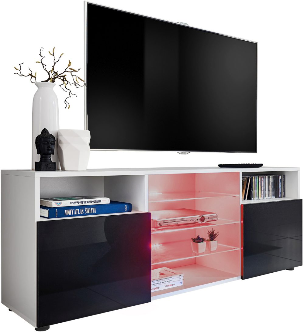 OLYMPUS DIGITAL CAMERA Urbino RTV Schrank, schwarz/weiße RGB-LED-Beleuchtung – Bild 1