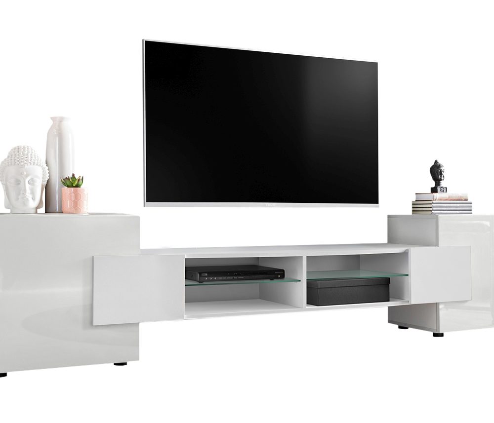 Merano RTV Schrank, Weiß/Weiß