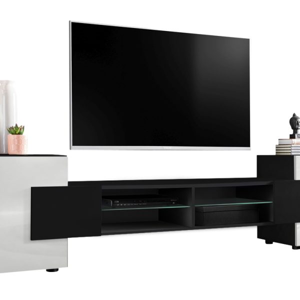 Merano RTV Schrank, Schwarz/Weiß