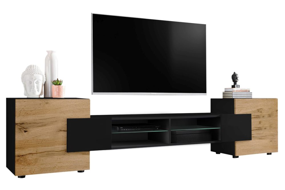 IRTVA0290004W04XXXXX_00 RTV Merano Schrank, Schwarz/Wotan – Bild 1