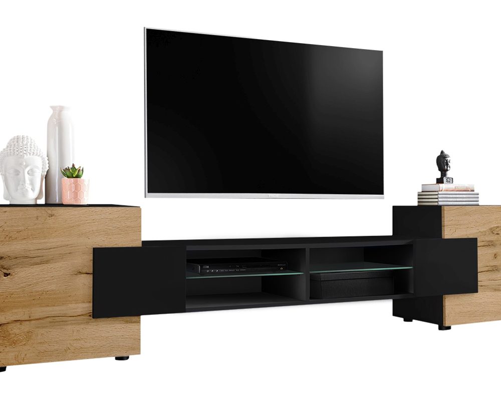 RTV Merano Schrank, Schwarz/Wotan