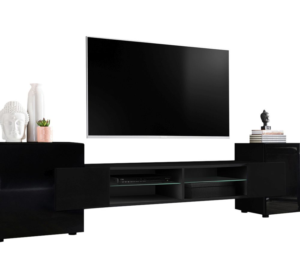 RTV Merano Schrank, Schwarz/Schwarz