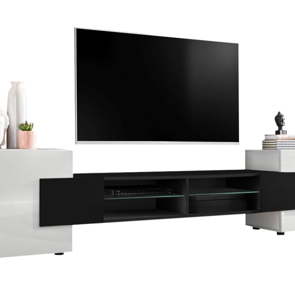 Merano RTV Schrank, weiß/schwarz