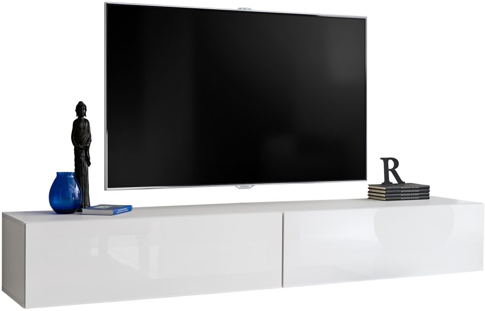 IRTVI0100000003XXXXX_00 Loreto Hängeschrank für RTV, Weiß/Weiß – Bild 1