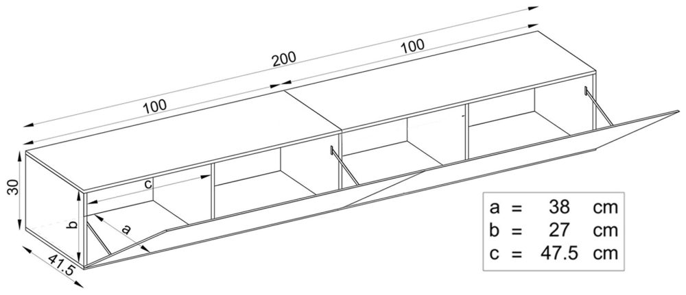 TV-Bank Loreto, Weiß/Schwarz – Bild 2