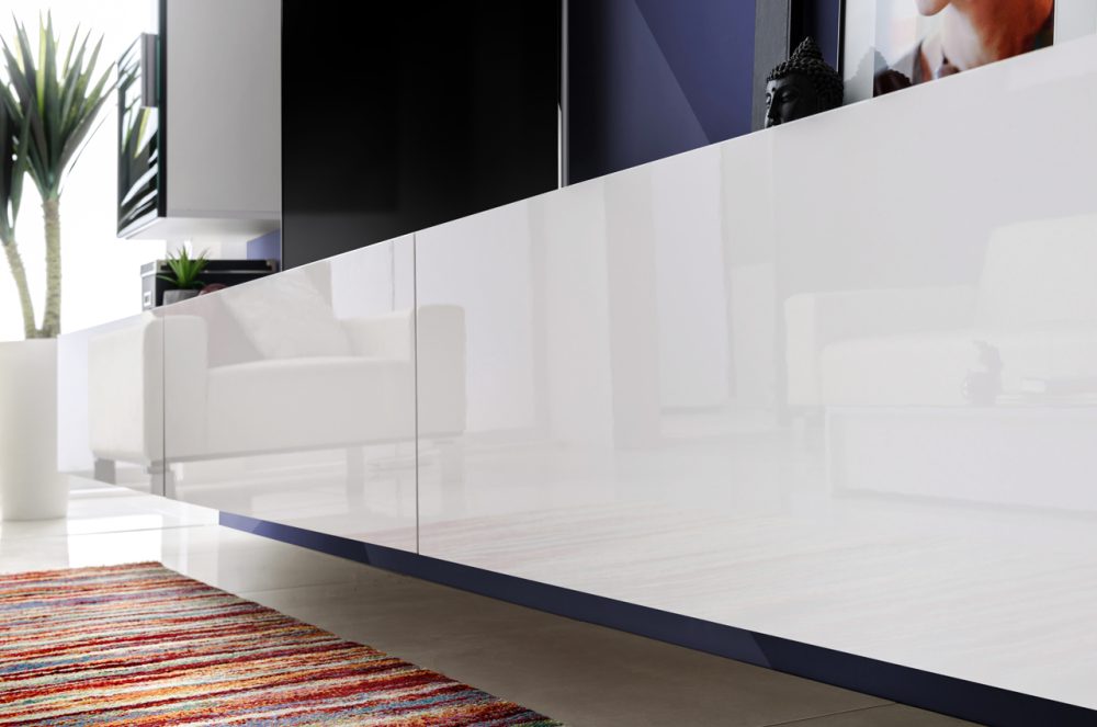 Loreto Hängeschrank TV, Schwarz/Schwarz – Bild 4