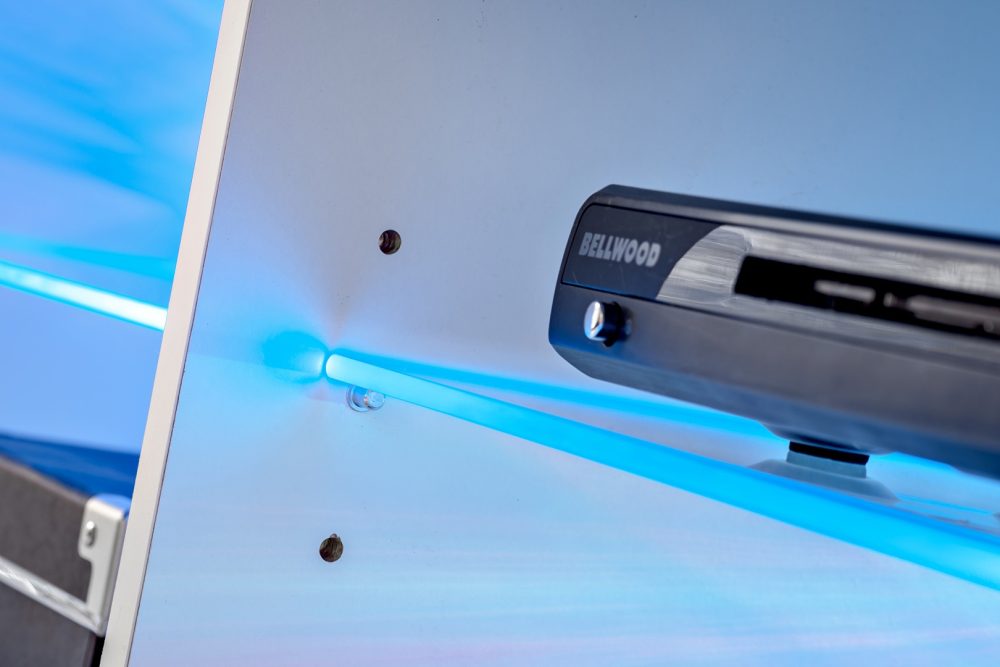 Tivoli Medio RTV Möbel Set, Wotan/Schwarz LED Beleuchtung Blau – Bild 4