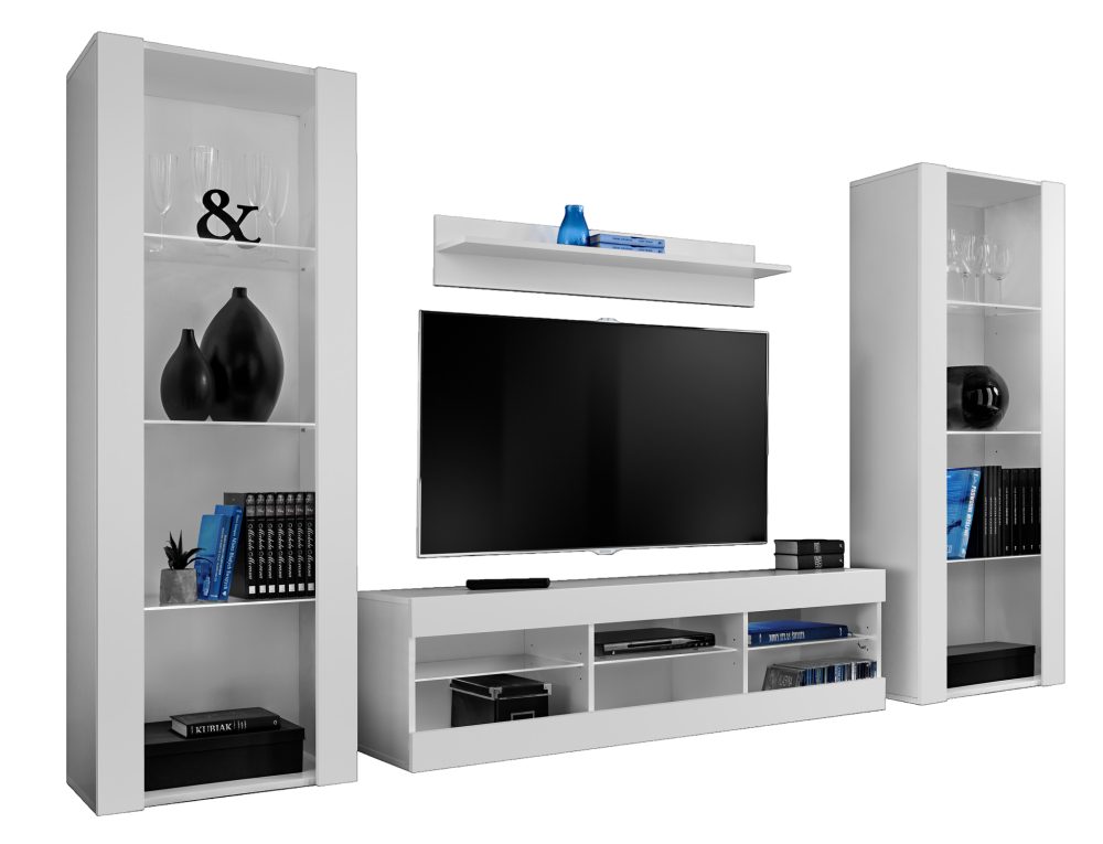 Tivoli Grande RTV Möbel Set, Weiß/Weiß – Bild 1