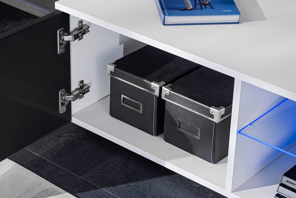 Varallo RTV Möbel Set, Schwarz/Weiß – Bild 6