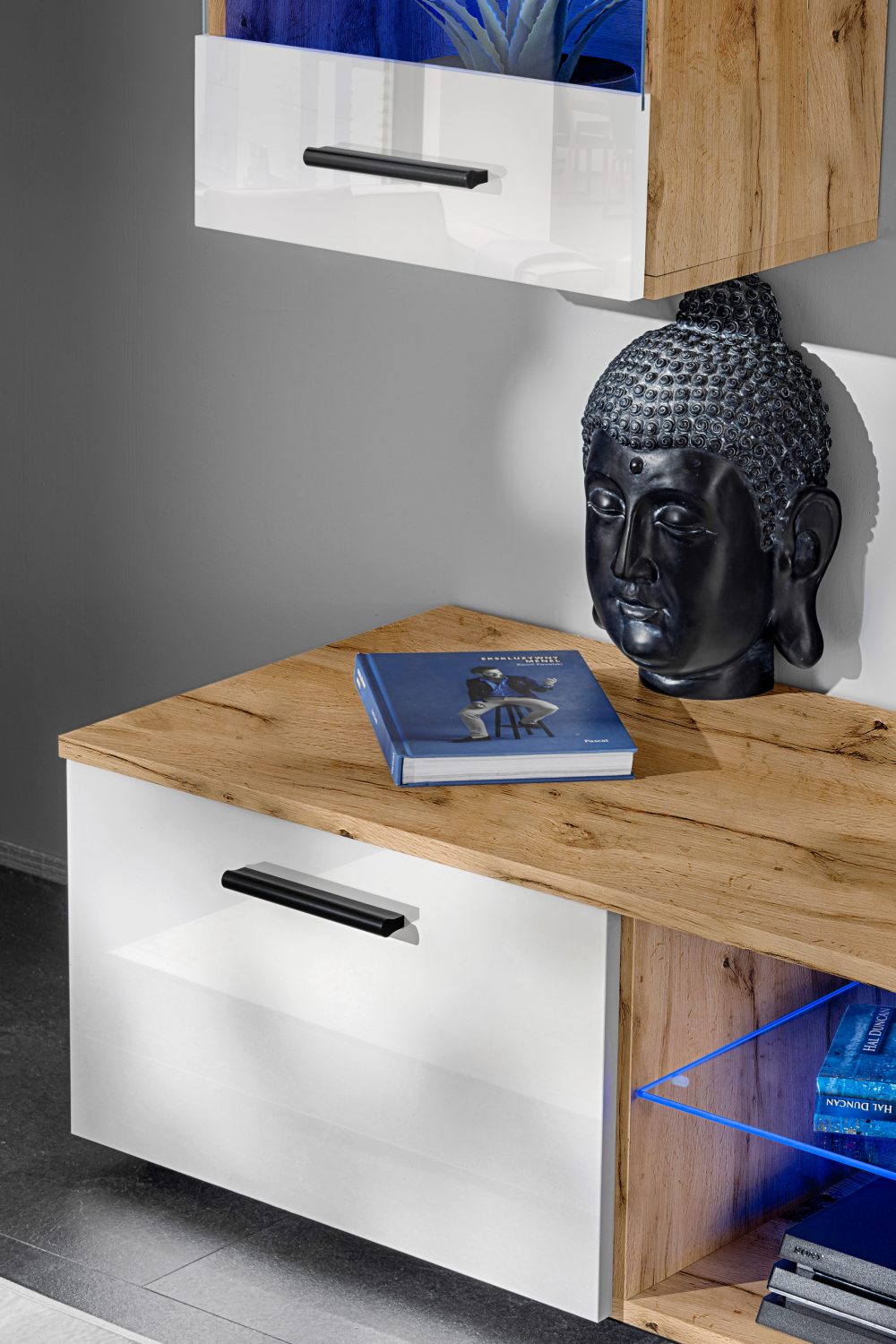 Varallo RTV Möbel Set, Weiß/Wotan – Bild 5