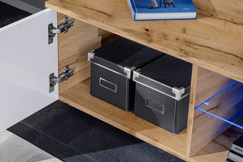 Varallo RTV Möbel Set, Weiß/Wotan – Bild 6