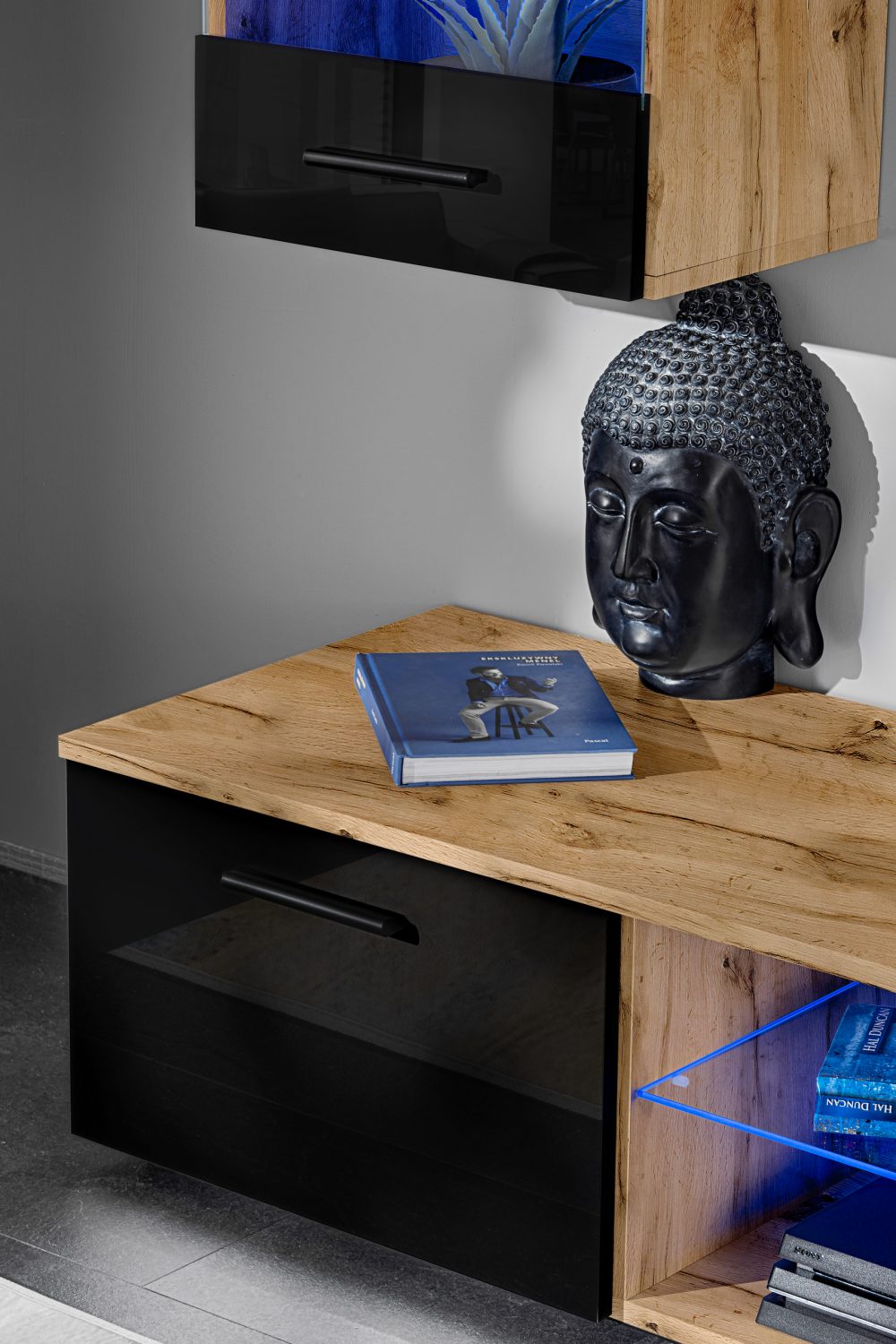 Varallo RTV Möbel Set, Schwarz/Wotan – Bild 5