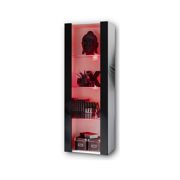 Tivoli Schrank, Schwarz/Weiß RGB LED Beleuchtung