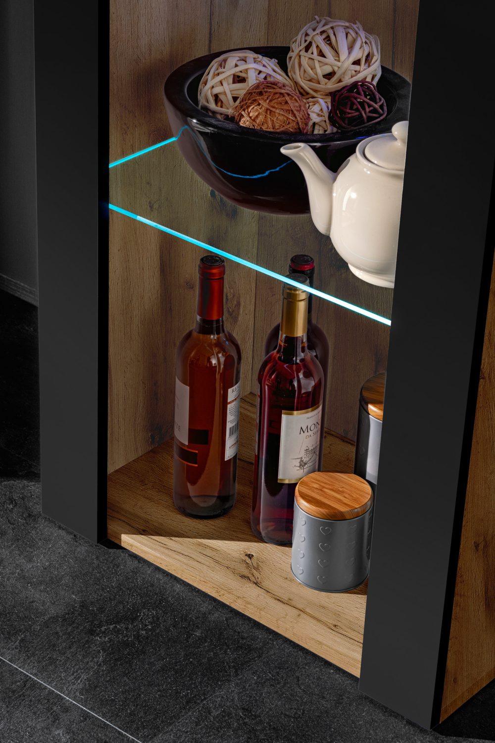 Tivoli Schrank, Schwarz/Wotan RGB LED Beleuchtung – Bild 5