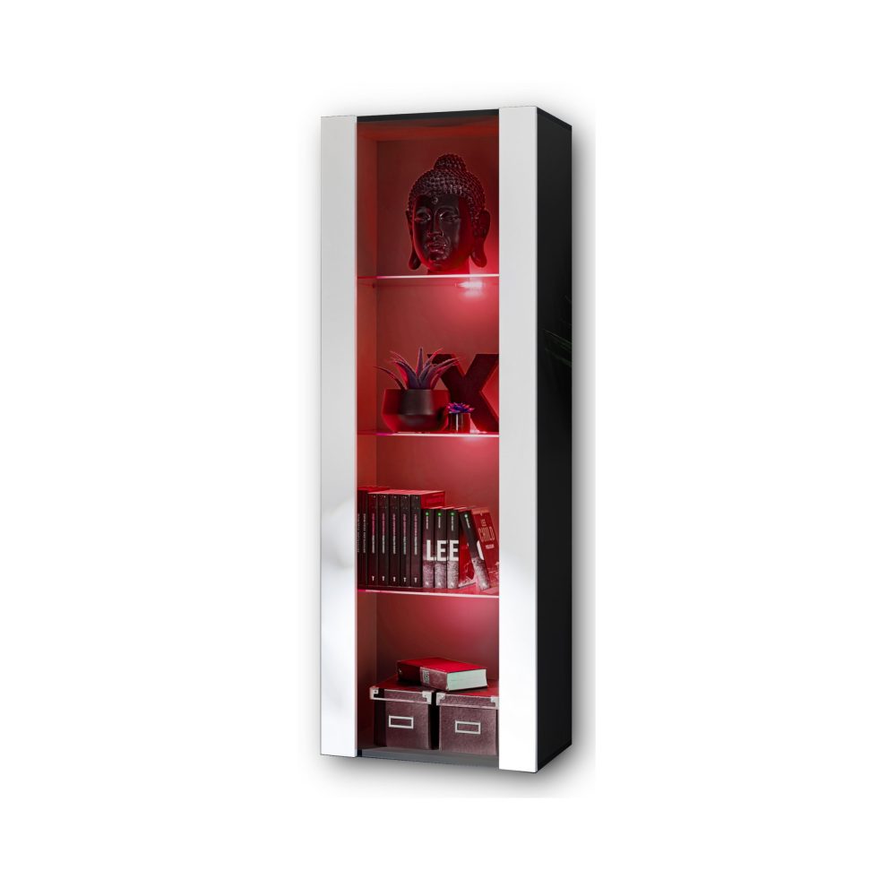 Tivoli Schrank, weiß/schwarze RGB-LED-Beleuchtung