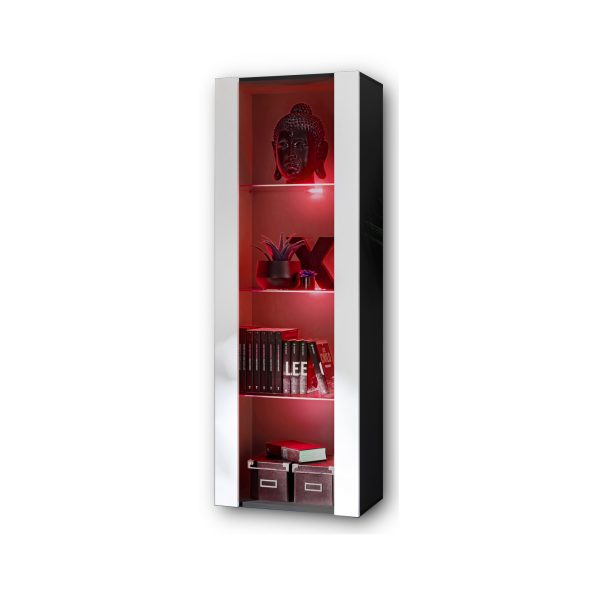 Tivoli Schrank, weiß/schwarze RGB-LED-Beleuchtung