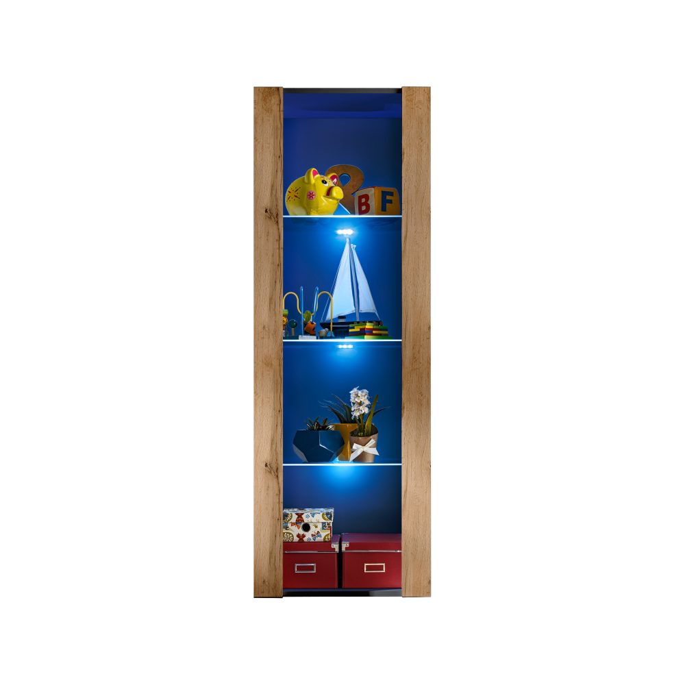 Tivoli Schrank, Wotan/Schwarz LED-Beleuchtung Blau – Bild 3