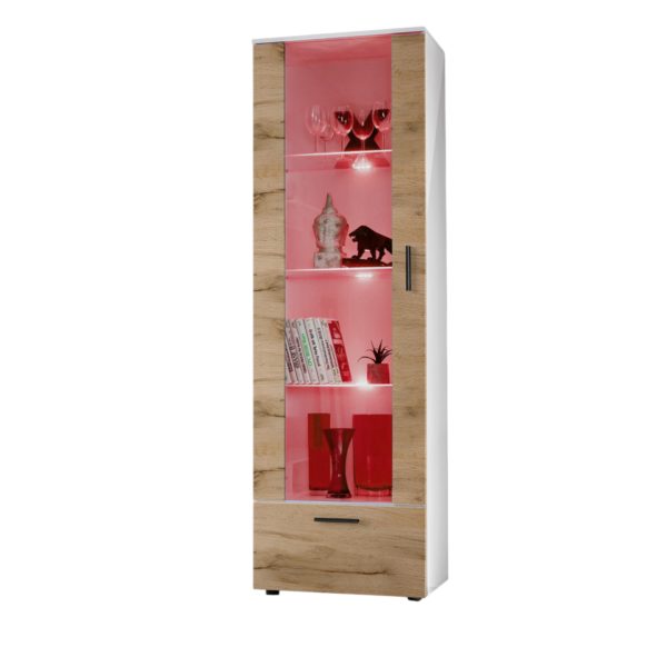 Alessandria Stehendes Display, Wotan/Weiß RGB LED Beleuchtung
