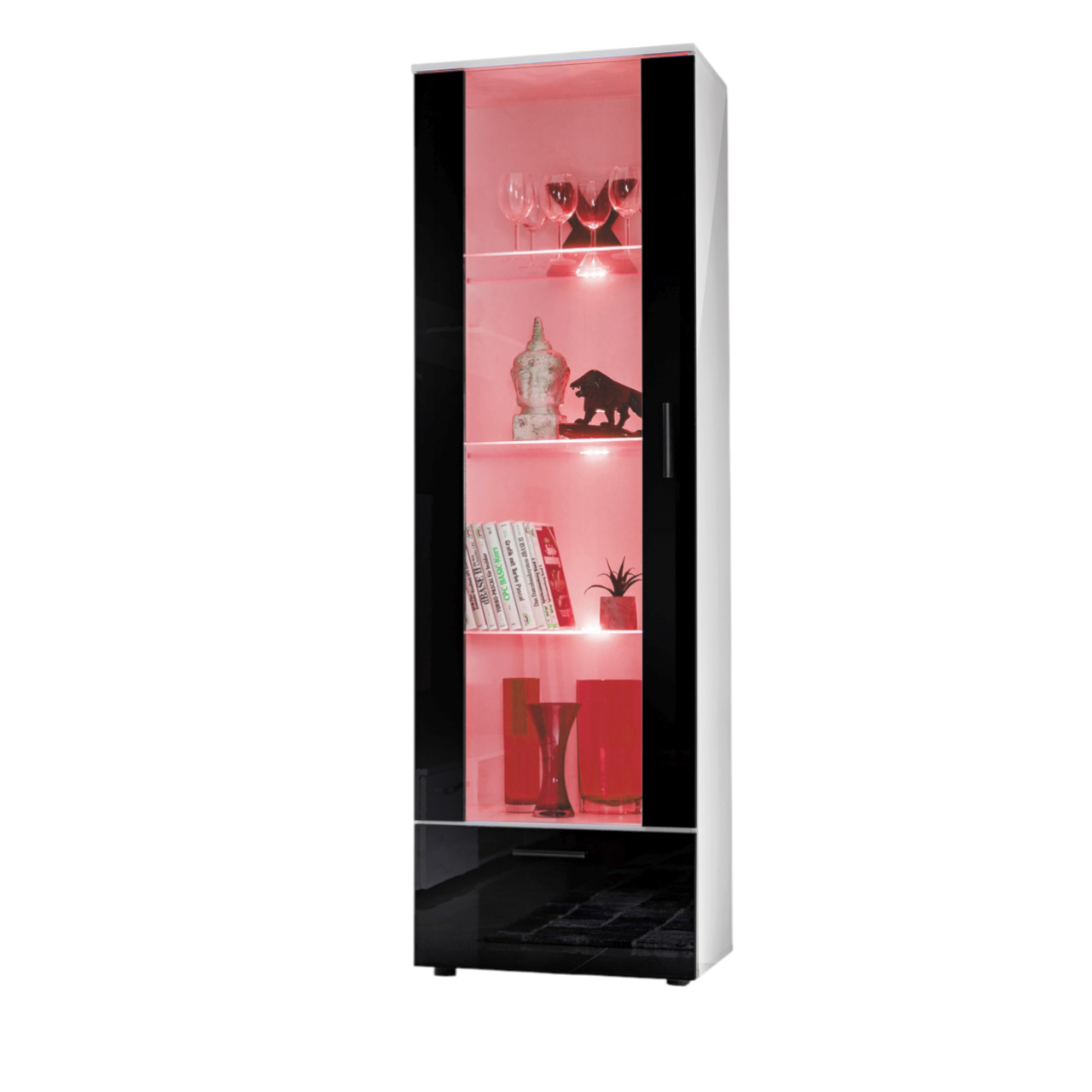 IWITA0200009003LRXXX_00 Alessandria Stehendes Display, Schwarz/Weiß RGB LED Beleuchtung – Bild 1