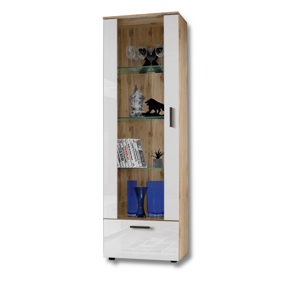 Alessandria Standschrank, Weiß/Wotan – Bild 1