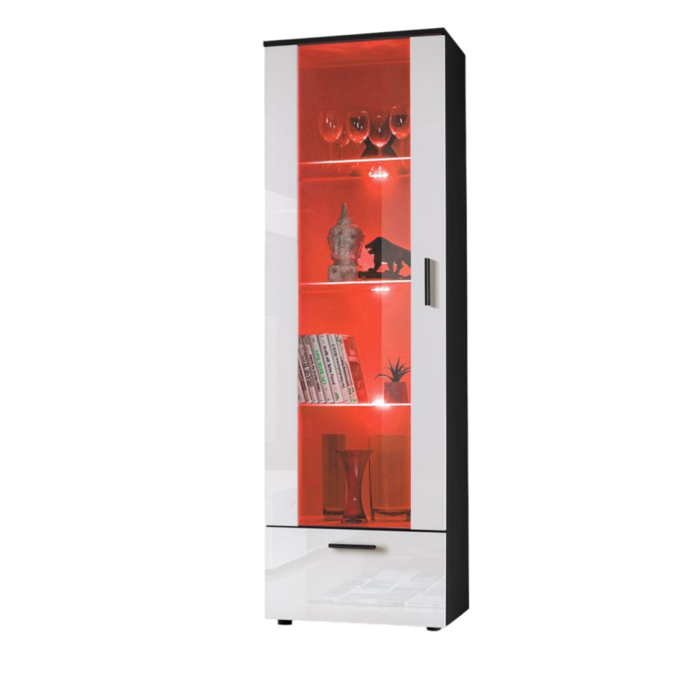 Alessandria Stehendes Display, Weiß/Schwarz RGB LED Beleuchtung