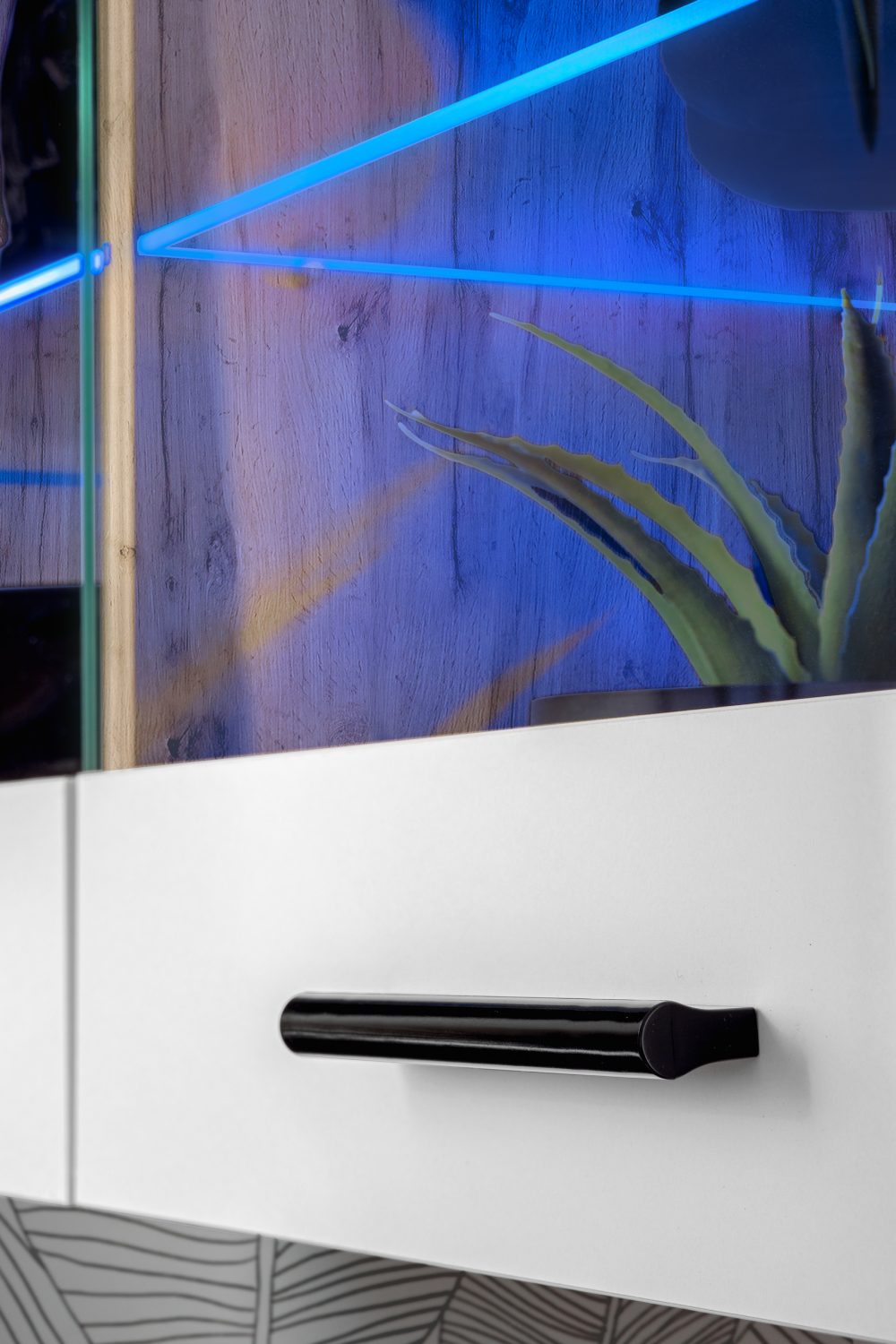 Savona Hängendes Regal, Weiß/Wotan RGB LED Beleuchtung – Bild 5