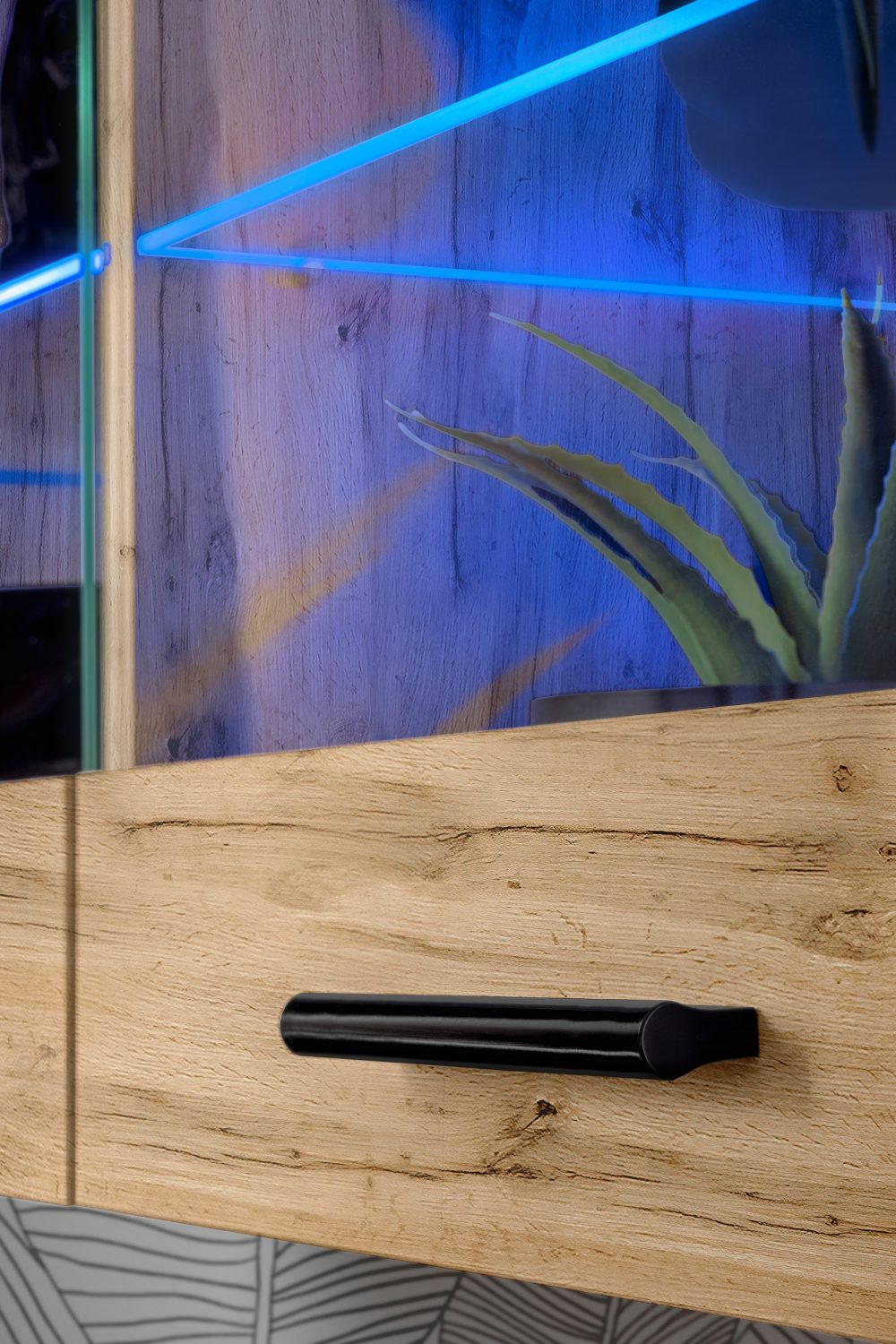 Schrank Hängeregal Savona, Wotan/Wotan LED RGB Beleuchtung – Bild 5