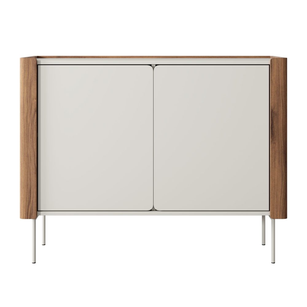 Guelph K105 – zweitürige Kommode, Nussbaum, Kaschmir, Breite 105 cm, Höhe 82 cm, Tiefe 39 cm – Bild 6