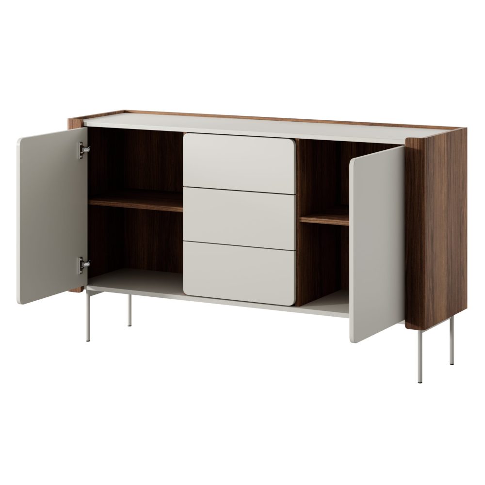 Guelph KSZ141 – Kommode, Nussbaum, Kaschmir, Breite 141 cm, Höhe 82 cm, Tiefe 39 cm – Bild 3