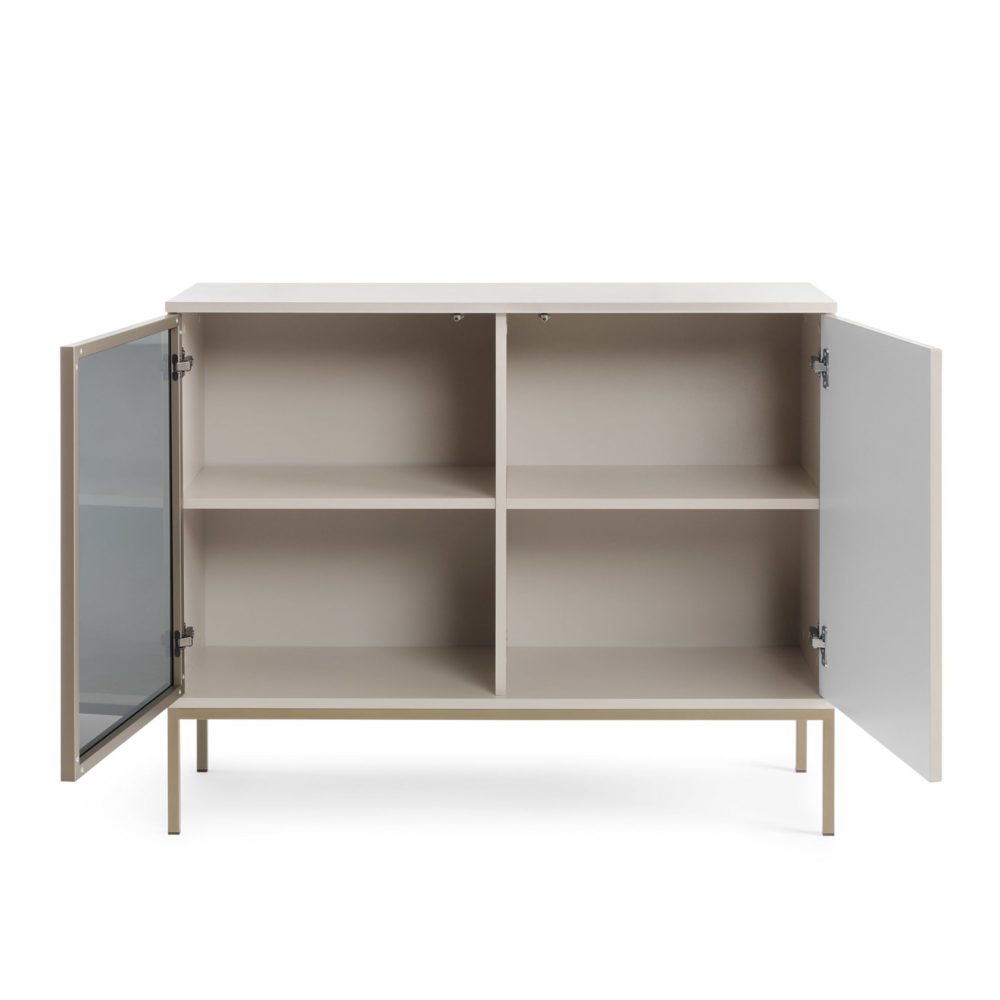 Laval K104 LED – dreitürige Kommode mit Beleuchtung, Kaschmir, Breite 104 cm, Höhe 83 cm, Tiefe 39 cm – Bild 3