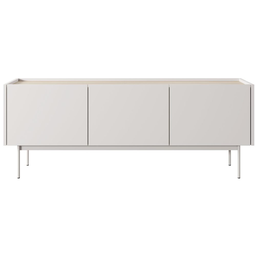 Kelowna TV-Schrank – Kaschmir, Eiche Linea – Breite 144 cm, Höhe 55 cm, Tiefe 37 cm – Bild 4