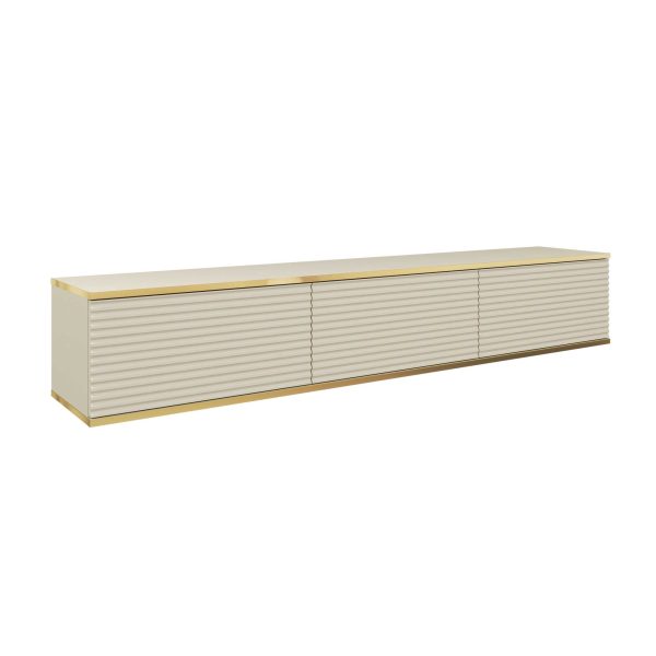 Banff RTV175 MDF – TV-Schrank, beige matt, Eiche handwerklich, Breite 175 cm, Höhe 30 cm, Tiefe 32 cm