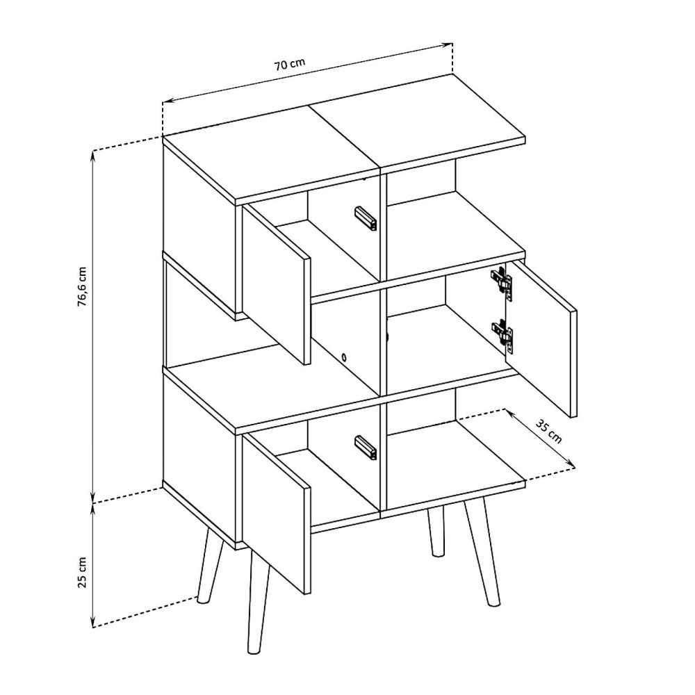 Forio Kommode, weiße Eiche – Bild 3