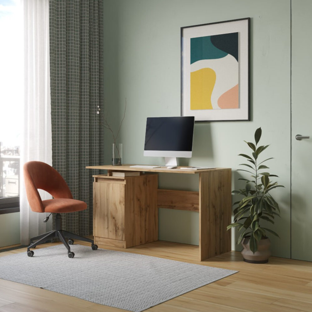 Schreibtisch Sola - Eiche Wotan - 120×73×59 Cm – Bild 2