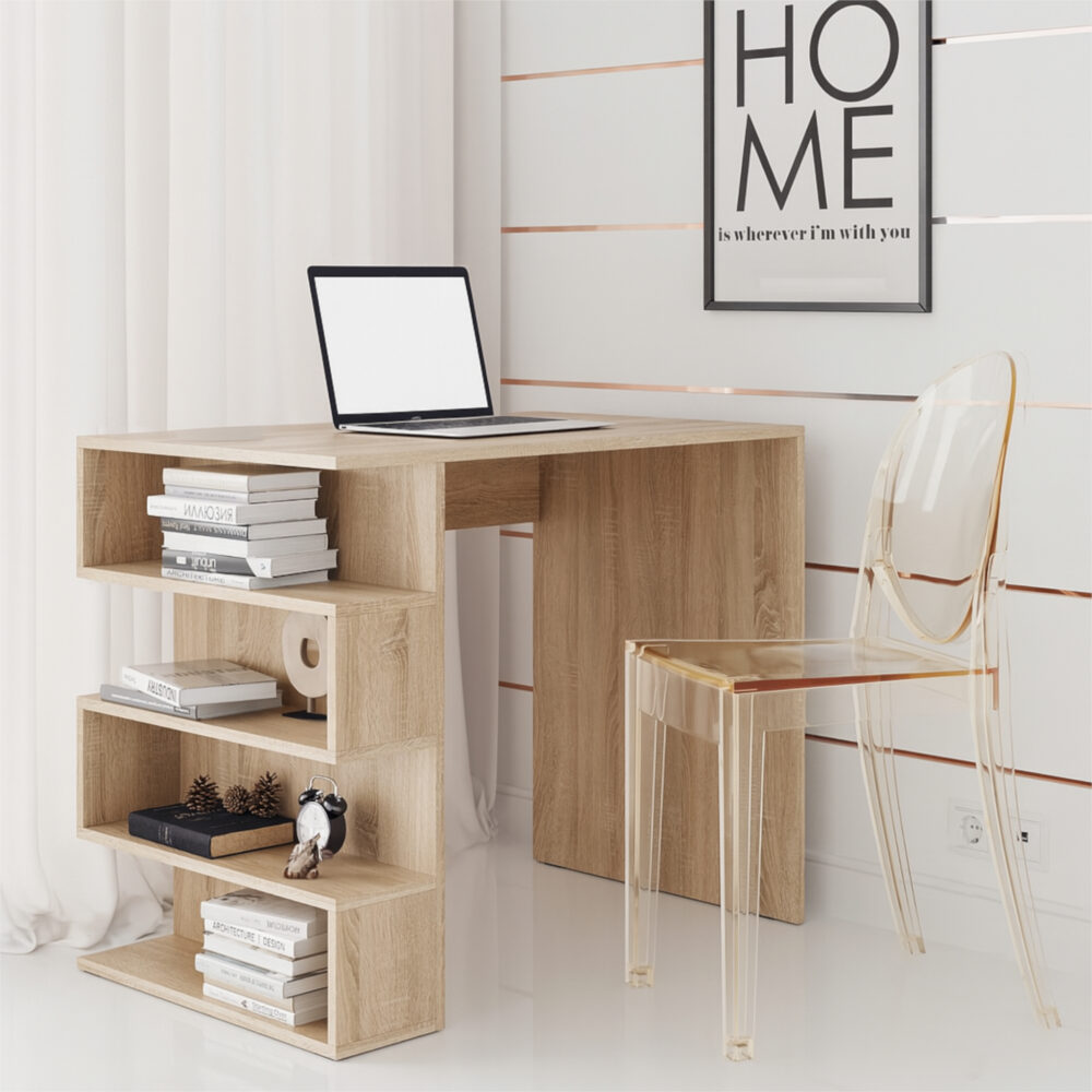 Schreibtisch Sola - Sonoma-Eiche - 120×73×59 Cm – Bild 2