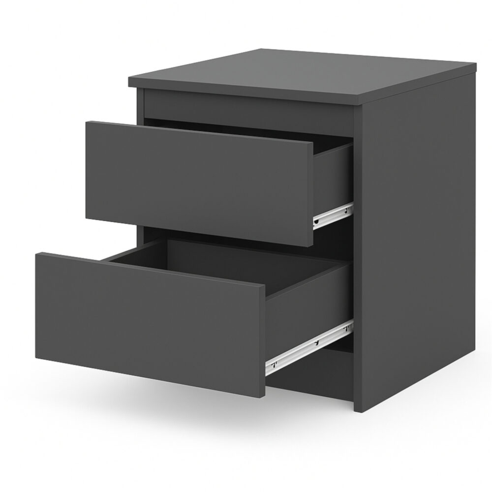 Kommode SOLA – Grau – 2 Schubladen – 40×50×43 cm – Bild 4