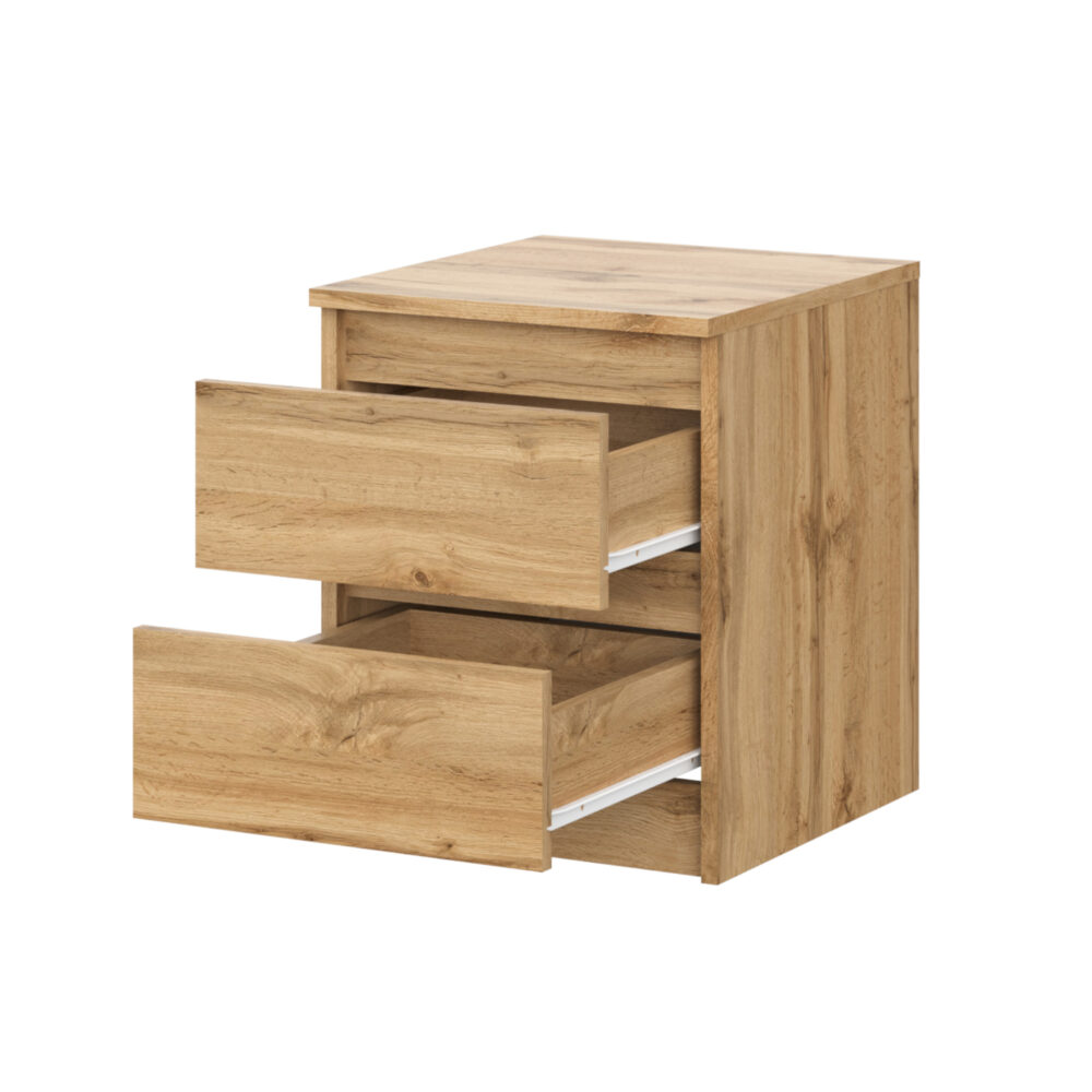 Kommode SOLA – Eiche Wotan – 2 Schubladen – 40×50×43 cm – Bild 4