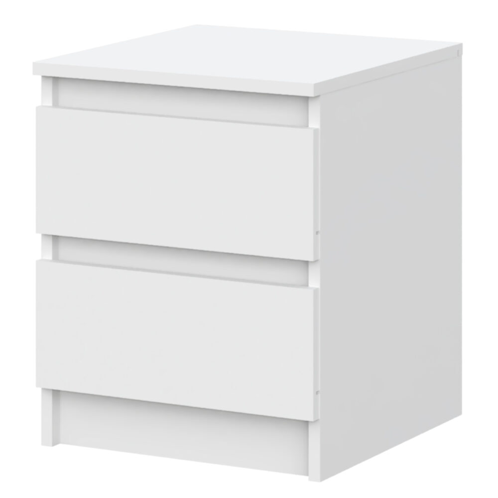 Kommode SOLA – Weiß – 2 Schubladen – 40×50×43 cm – Bild 1