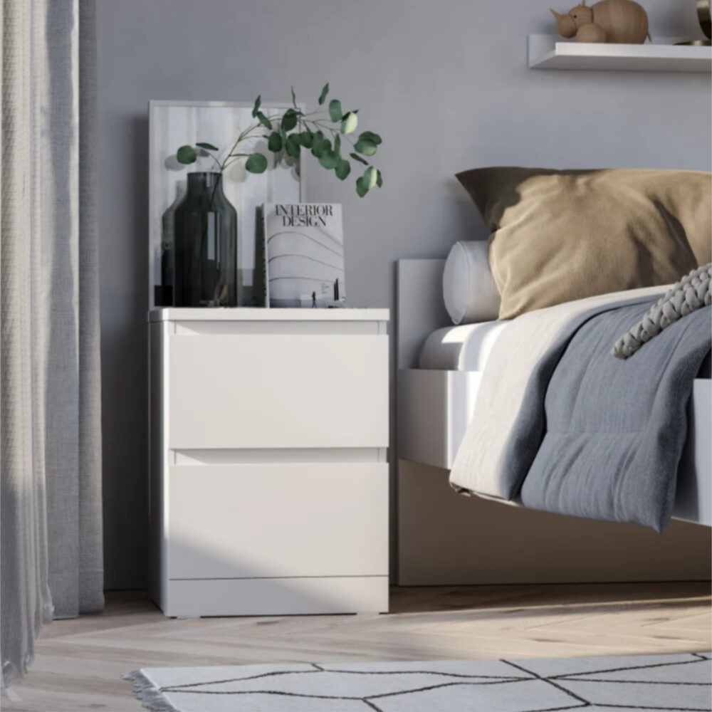 Kommode SOLA – Weiß – 2 Schubladen – 40×50×43 cm – Bild 7