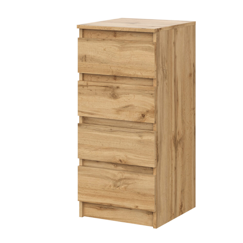 Kommode SOLA – Eiche Wotan – 4 Schubladen – 40×90×43 cm – Bild 1