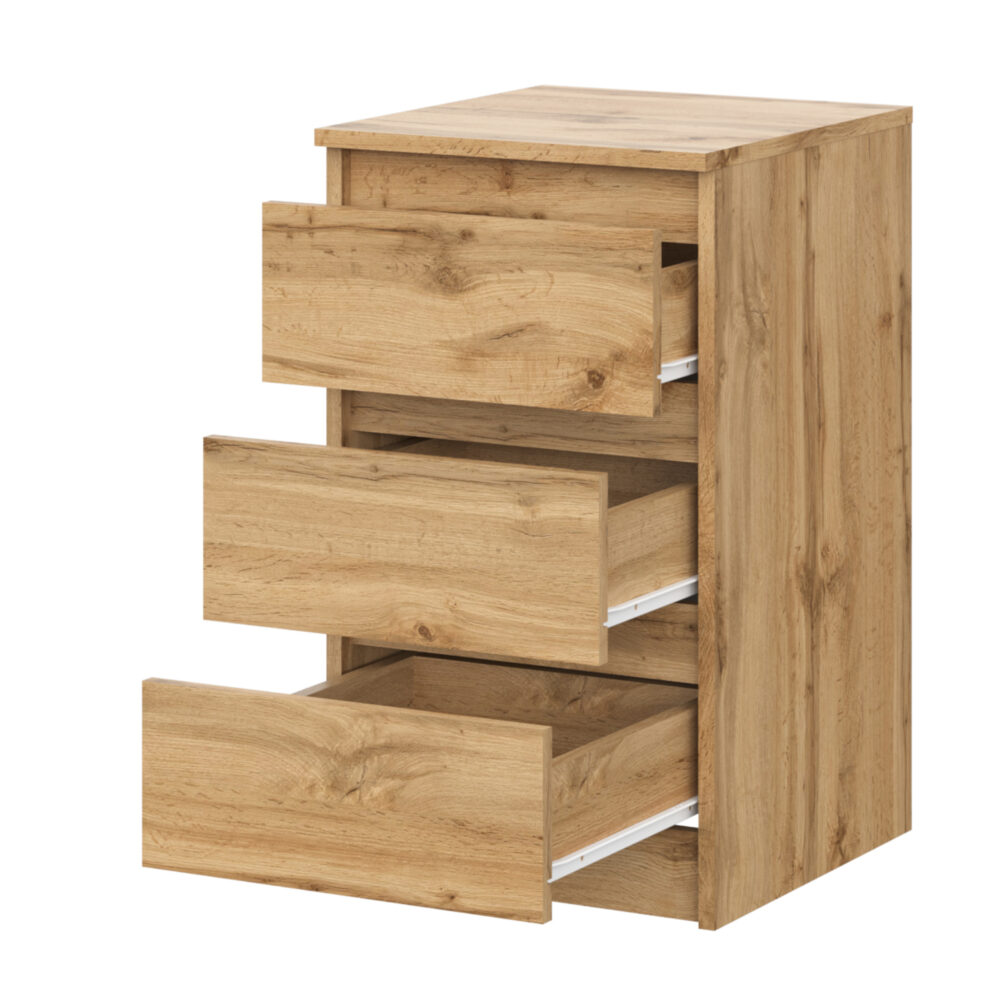 Kommode SOLA – Eiche Wotan – 3 Schubladen – 40×69×43 cm – Bild 3