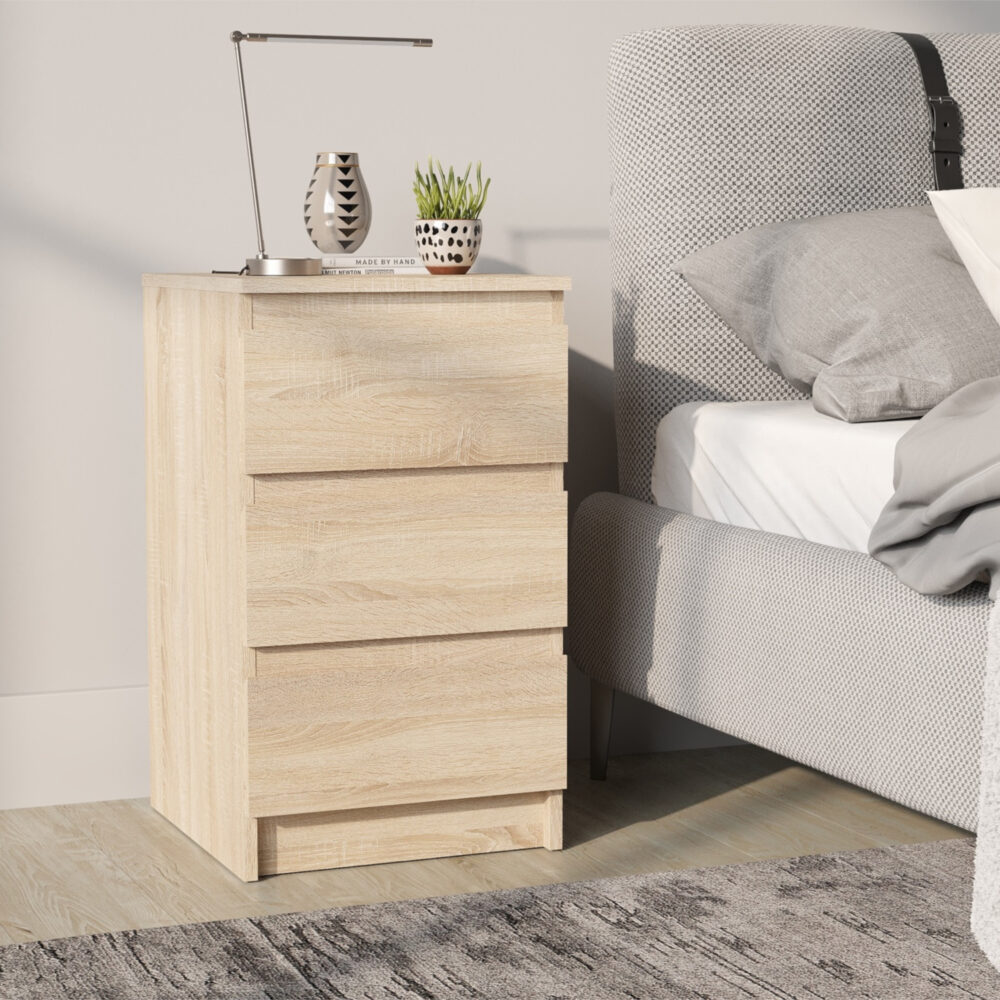 Kommode SOLA – Sonoma-Eiche – 3 Schubladen – 40×69×43 cm – Bild 2