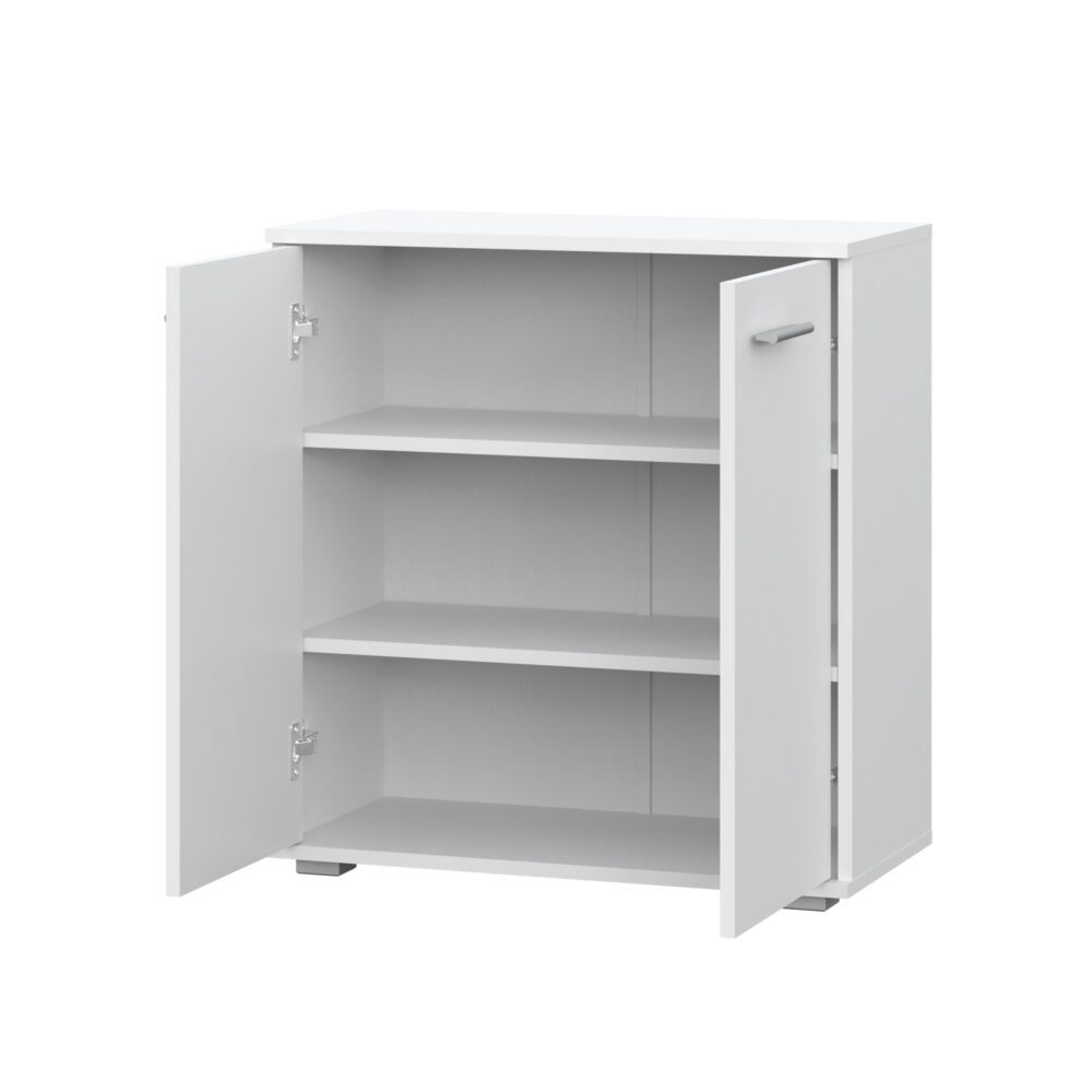 Kommode FAUSKE - Geräumig - 2 Türig - Weiß - 69×74×34 cm – Bild 4