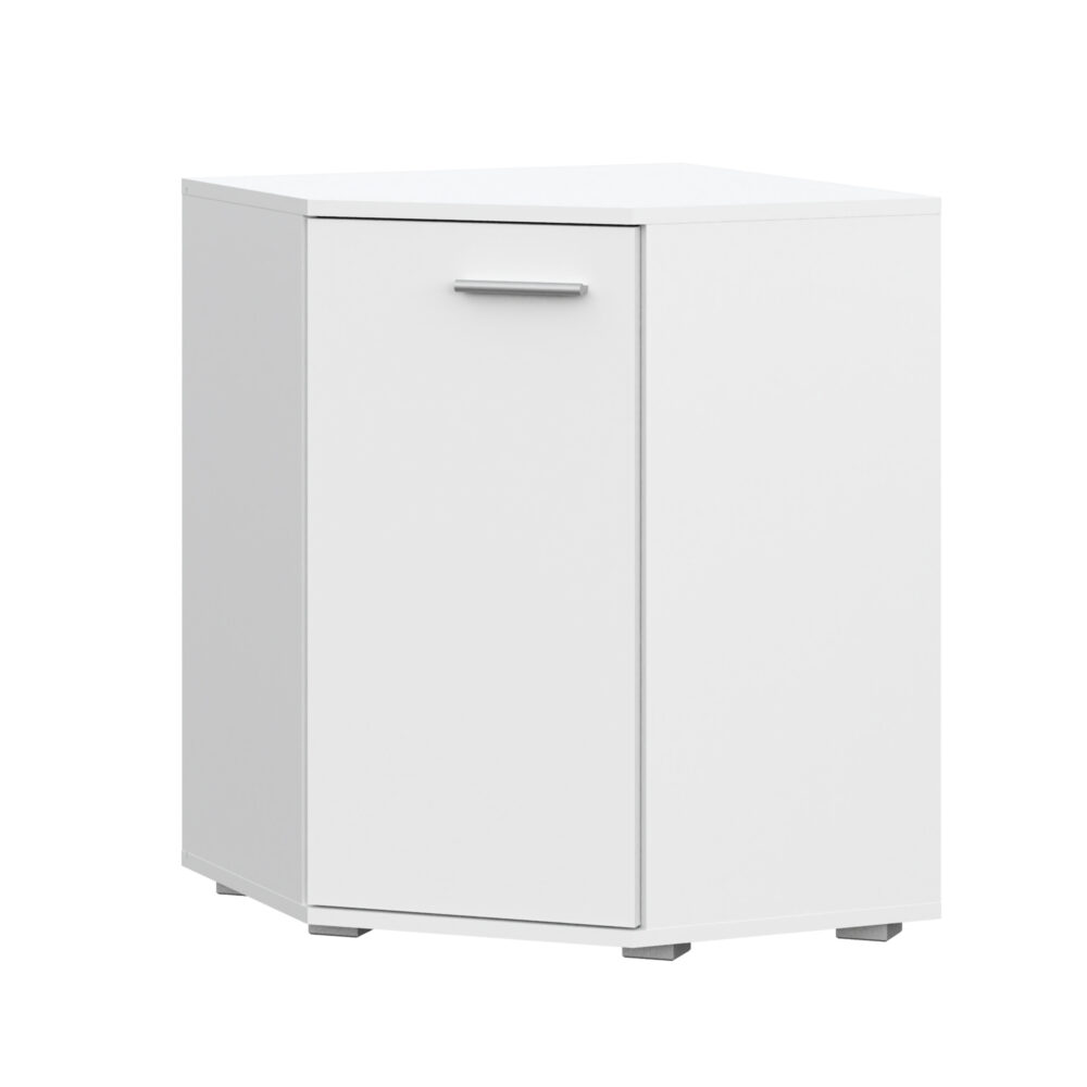 Eckkommode FAUSKE – Geräumig – Weiß – 138×74×34 cm