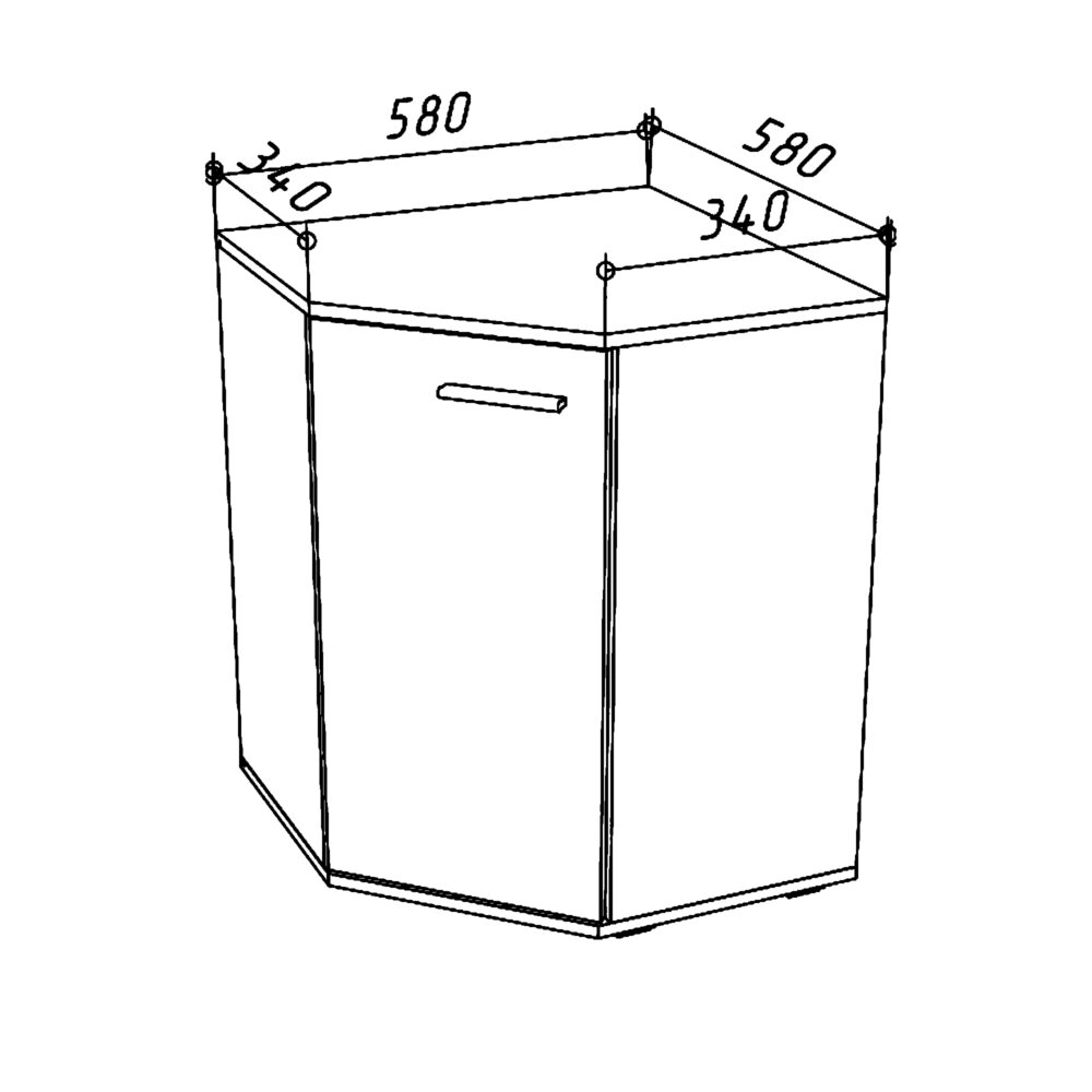 Eckkommode FAUSKE – Geräumig – Sonoma-Eiche/Weiß – 138×74×34 cm – Bild 3