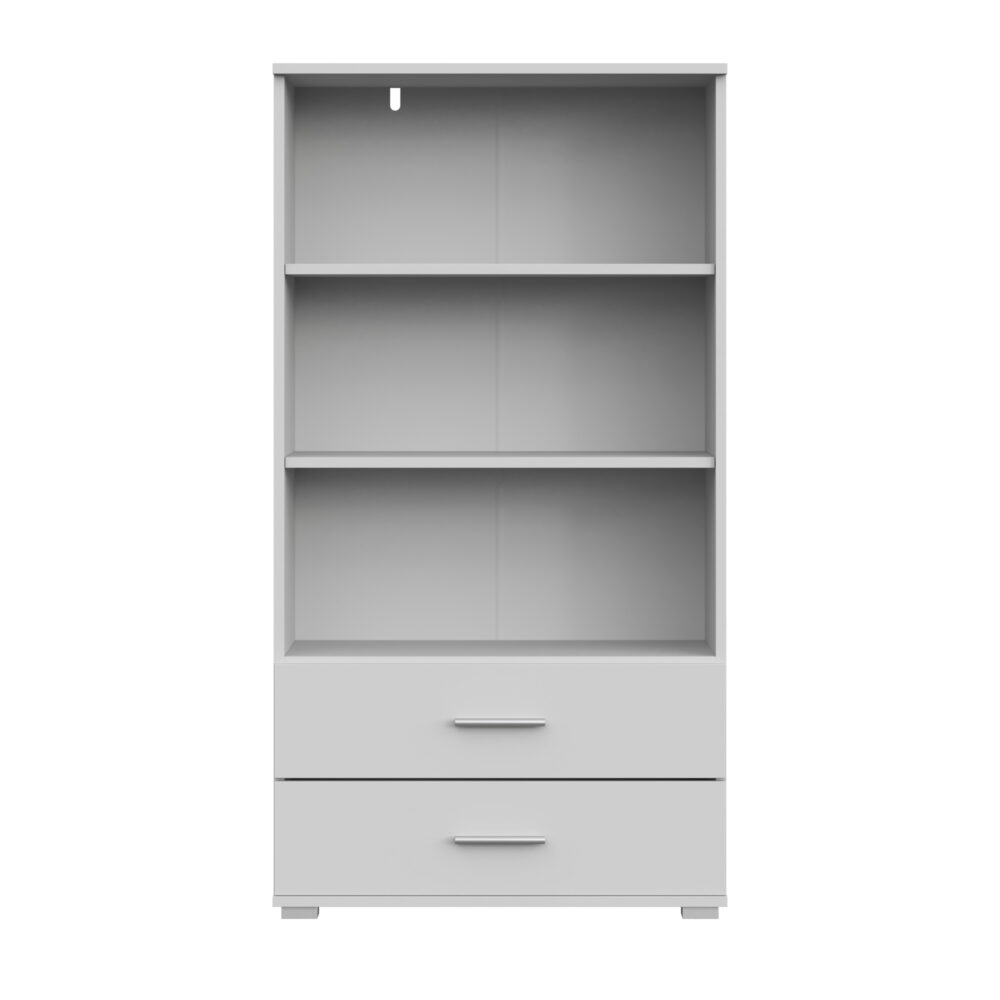 Regal Fauske - 2 Schubladen - Weiß - 69×130×34 Cm – Bild 5