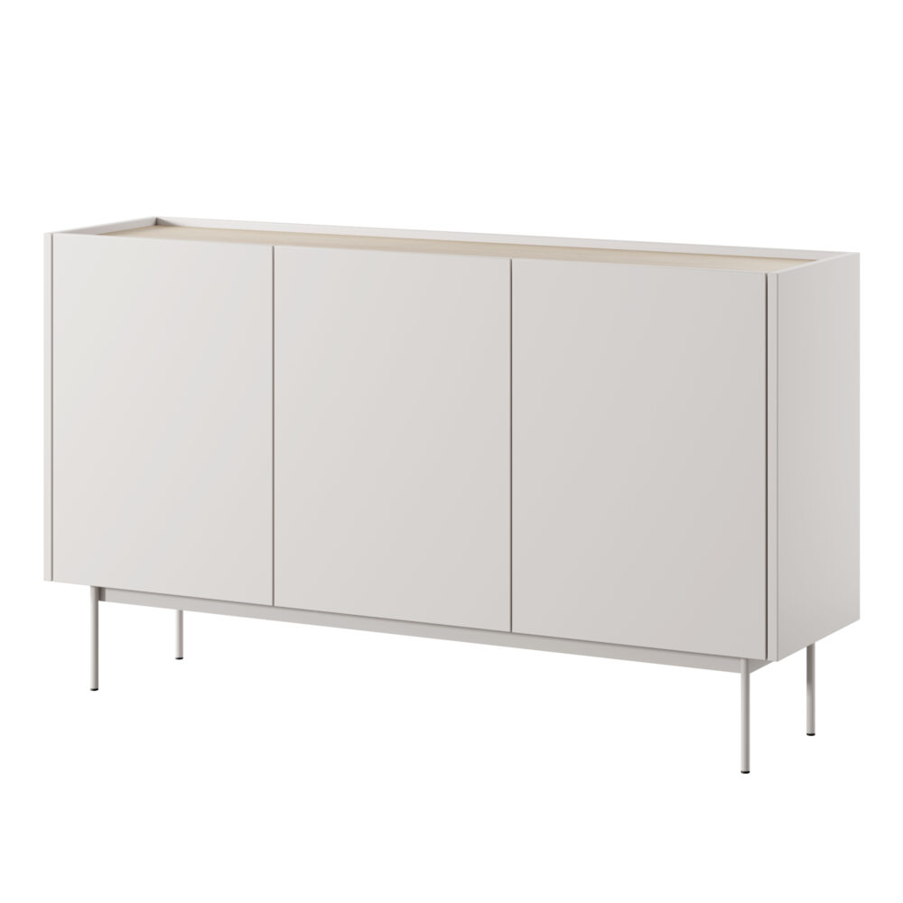 XMEBSKRKOMPI01801103_00.jpg Kommode Kelowna K144 - Kaschmir / Eiche - Breite 144 cm, Höhe 83 cm, Tiefe 37 cm – Bild 1