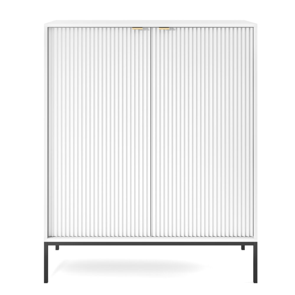 Kommode NANAIMO K104 - Weiß - Goldene Griffe - Breite 104 cm, Höhe 125 cm, Tiefe 39 cm – Bild 8