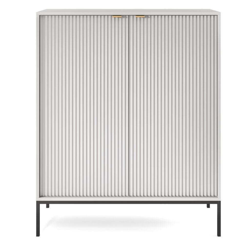 Kommode NANAIMO K104 - Grau - Goldene Griffe - Breite 104 cm, Höhe 125 cm, Tiefe 39 cm – Bild 8