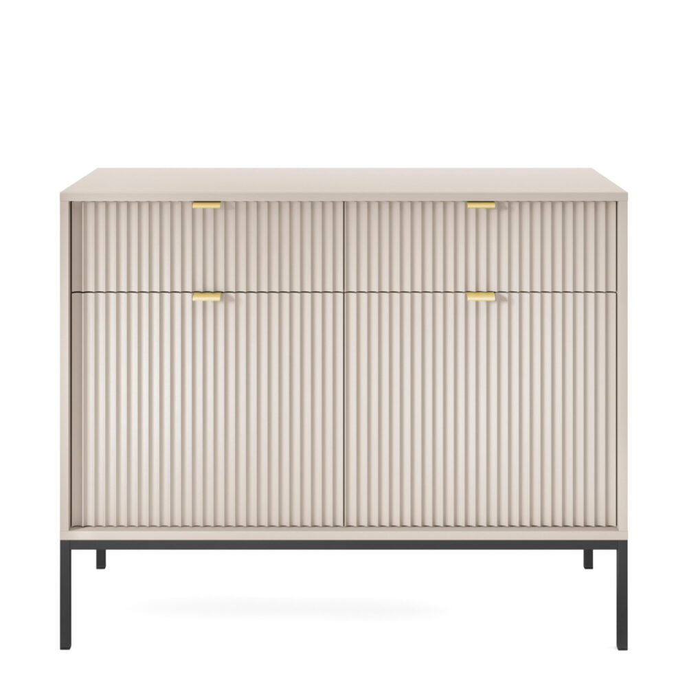 Kommode NANAIMO KSZ104 - Kashmir - Goldene Griffe - 2 Schubladen - Breite 104 cm, Höhe 83 cm, Tiefe 39 cm – Bild 7